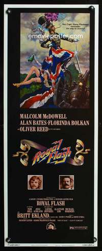 b590 ROYAL FLASH insert movie poster '75 Malcolm McDowell, Alan Bates