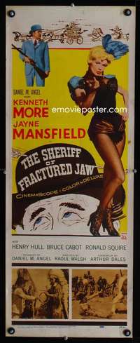 b613 SHERIFF OF FRACTURED JAW insert movie poster '59 Jayne Mansfield