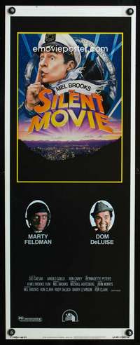 b616 SILENT MOVIE insert movie poster '76 Mel Brooks, Marty Feldman