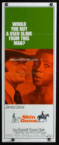 b628 SKIN GAME ('71) insert movie poster '71 James Garner, Louis Gossett