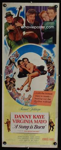 b636 SONG IS BORN insert movie poster '48 Danny Kaye, Virginia Mayo
