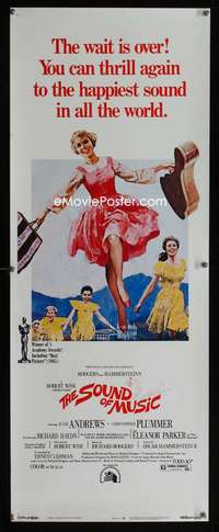 b642 SOUND OF MUSIC insert movie poster R73 classic Julie Andrews!