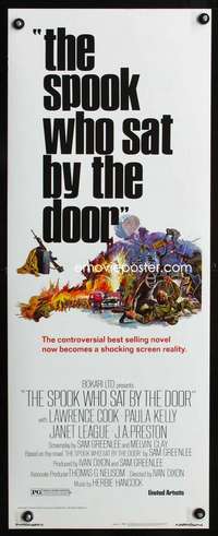 b645 SPOOK WHO SAT BY THE DOOR insert movie poster '73 Gogos art!