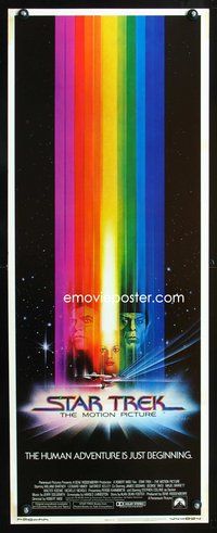 b651 STAR TREK ('79) insert movie poster '79 Shatner,Nimoy,Bob Peak art!
