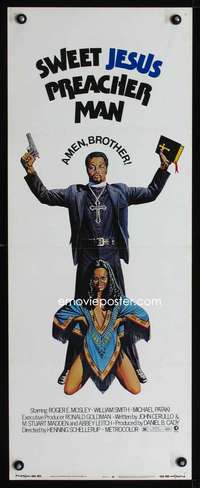 b669 SWEET JESUS PREACHER MAN insert movie poster '73 classic image!