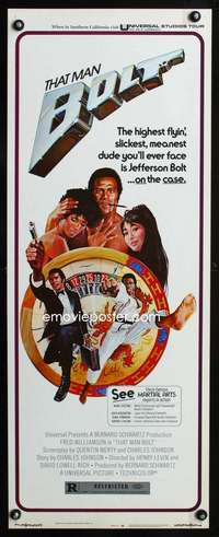 b688 THAT MAN BOLT insert movie poster '73 kung fu Fred Williamson!