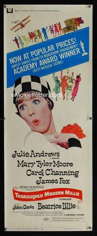 b693 THOROUGHLY MODERN MILLIE insert movie poster '67 Julie Andrews