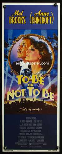b703 TO BE OR NOT TO BE ('83) insert movie poster '83 Mel Brooks