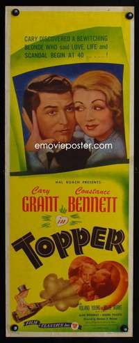 b710 TOPPER insert movie poster R44 Constance Bennett, Cary Grant