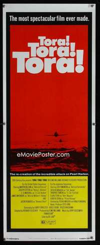 b711 TORA TORA TORA insert movie poster '70 wild Pearl Harbor image!