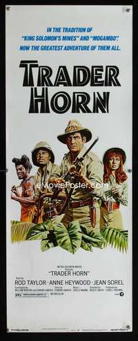 b715 TRADER HORN ('73) insert movie poster '73 Rod Taylor, Anne Heywood
