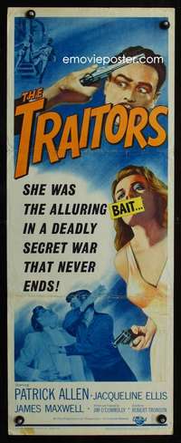 b718 TRAITORS insert movie poster '63 secrets of destruction!