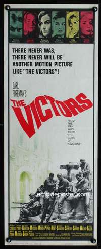 b744 VICTORS insert movie poster '64 Vince Edwards, Albert Finney