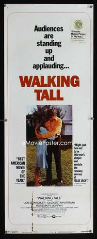 b754 WALKING TALL ('73) style C insert movie poster '73 Joe Don Baker