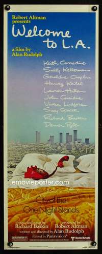 b761 WELCOME TO L.A. insert movie poster '77 Alan Rudolph, Altman