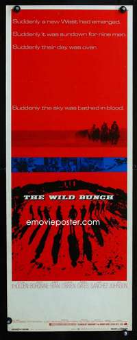 b780 WILD BUNCH insert movie poster '69 Sam Peckinpah classic!