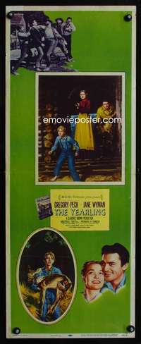 b792 YEARLING insert movie poster R56 Gregory Peck classic!