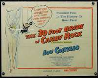 c023 30 FOOT BRIDE OF CANDY ROCK half-sheet movie poster '59 Lou Costello