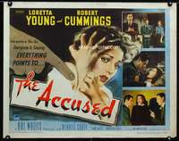 c031 ACCUSED style A half-sheet movie poster '49 Loretta Young, Cummings