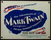 c034 ADVENTURES OF MARK TWAIN style A half-sheet movie poster '44 March