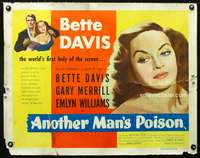 c041 ANOTHER MAN'S POISON style B half-sheet movie poster '51 Bette Davis