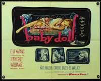 c046 BABY DOLL half-sheet movie poster '57 Carroll Baker, sex classic!