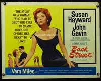 c047 BACK STREET half-sheet movie poster '61 Susan Hayward, John Gavin