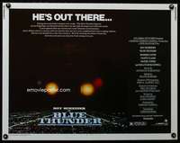 c063 BLUE THUNDER half-sheet movie poster '83 Roy Scheider, Warren Oates