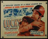 c068 BOY, A GIRL & A DOG half-sheet movie poster R40s Lucky the Outcast!