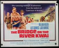 c073 BRIDGE ON THE RIVER KWAI half-sheet movie poster R63 William Holden