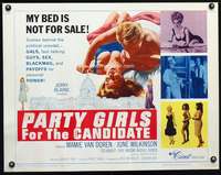c081 CANDIDATE half-sheet movie poster '64 Van Doren's bed not for sale!