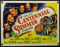 c087 CENTENNIAL SUMMER half-sheet movie poster '46 Crain, Wilde, Darnell
