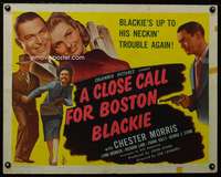 c091 CLOSE CALL FOR BOSTON BLACKIE half-sheet movie poster '45 Morris