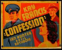 c093 CONFESSION other company half-sheet movie poster '37 Kay Francis