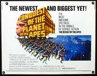 c095 CONQUEST OF THE PLANET OF THE APES half-sheet movie poster '72