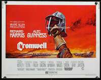 c100 CROMWELL half-sheet movie poster '70 Richard Harris, Brian Bysouth art!