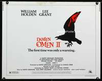 c106 DAMIEN OMEN 2 half-sheet movie poster '78 William Holden, Lee Grant