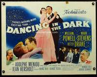 c107 DANCING IN THE DARK half-sheet movie poster '49 William Powell