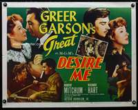 c111 DESIRE ME half-sheet movie poster '47 Greer Garson, Robert Mitchum