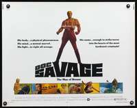 c117 DOC SAVAGE half-sheet movie poster '75 The Man of Bronze, George Pal