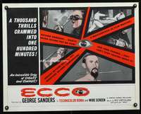 c129 ECCO half-sheet movie poster '65 incredible orgy of sights & sounds!