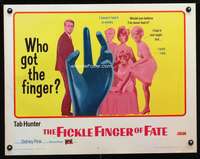 c142 FICKLE FINGER OF FATE half-sheet movie poster '67 Tab Hunter spy spoof
