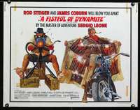 c146 FISTFUL OF DYNAMITE half-sheet movie poster '72 Sergio Leone, Coburn