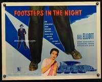 c150 FOOTSTEPS IN THE NIGHT style B half-sheet movie poster '57 strangler!