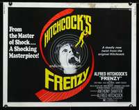 c153 FRENZY half-sheet movie poster '72 Alfred Hitchcock, Anthony Shaffer