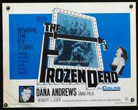 c159 FROZEN DEAD half-sheet movie poster '66 Dana Andrews, icy graves!