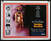 c171 GOLDEN NEEDLES half-sheet movie poster '74 Joe Don Baker, wild image!