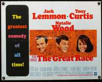 c176 GREAT RACE half-sheet movie poster '65 Curtis, Lemmon, Natalie Wood