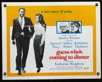 c180 GUESS WHO'S COMING TO DINNER half-sheet movie poster '67 Poitier