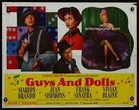 c183 GUYS & DOLLS rare style A half-sheet movie poster '55 Brando, Sinatra